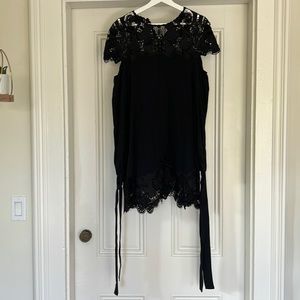 Jonathan shimkai cutout guipure lace-panel dress